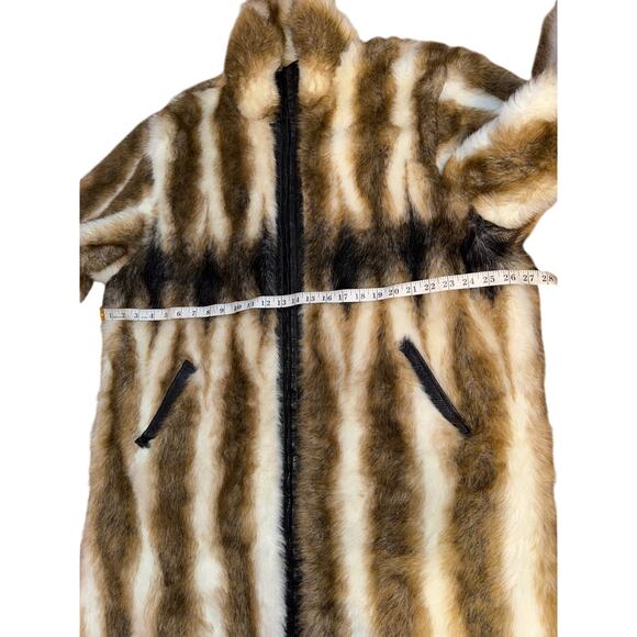 Vintage Faux Mink Fur Full Length Coat XL - Picture 3 of 16